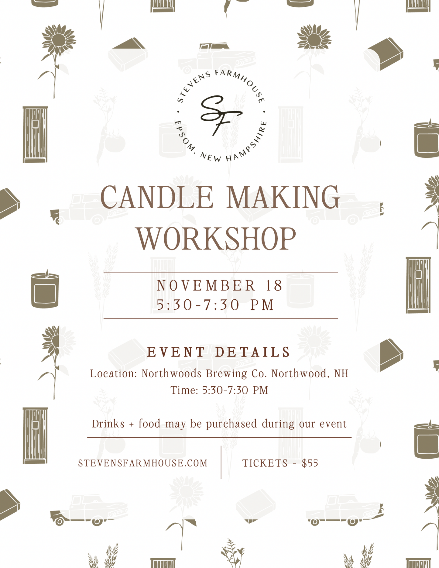 November Candle Making Night ๐ Northwoods Brewing Co.