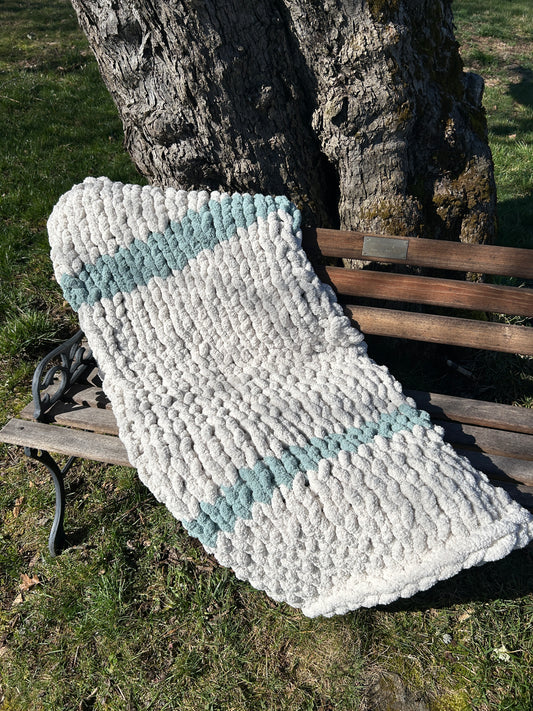 Farmhouse Fancy Hand Knit Blanket