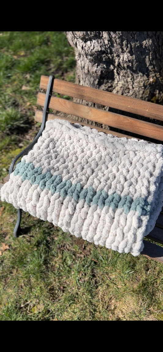 Farmhouse Fancy Hand Knit Blanket