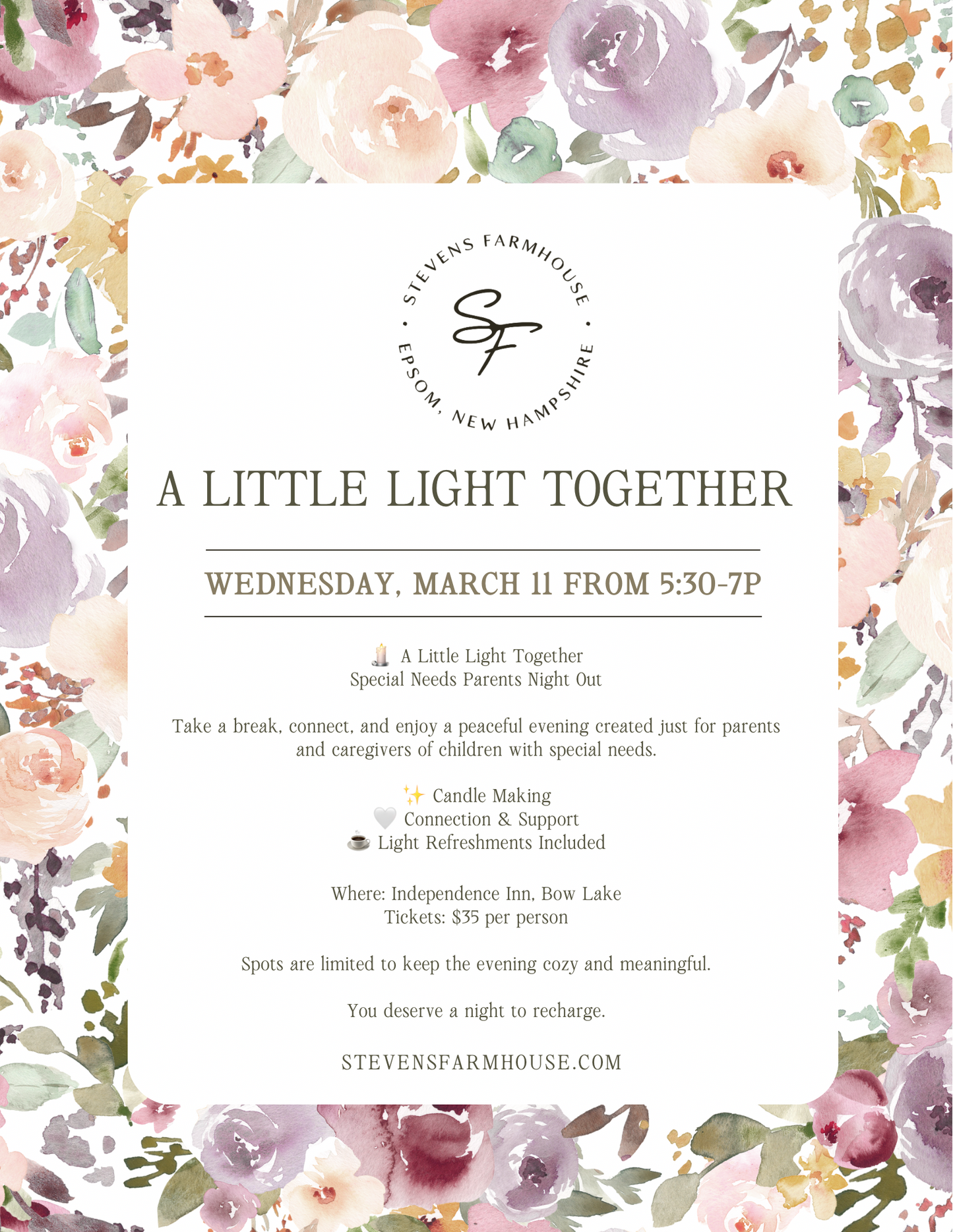A Little Light Together Workshop