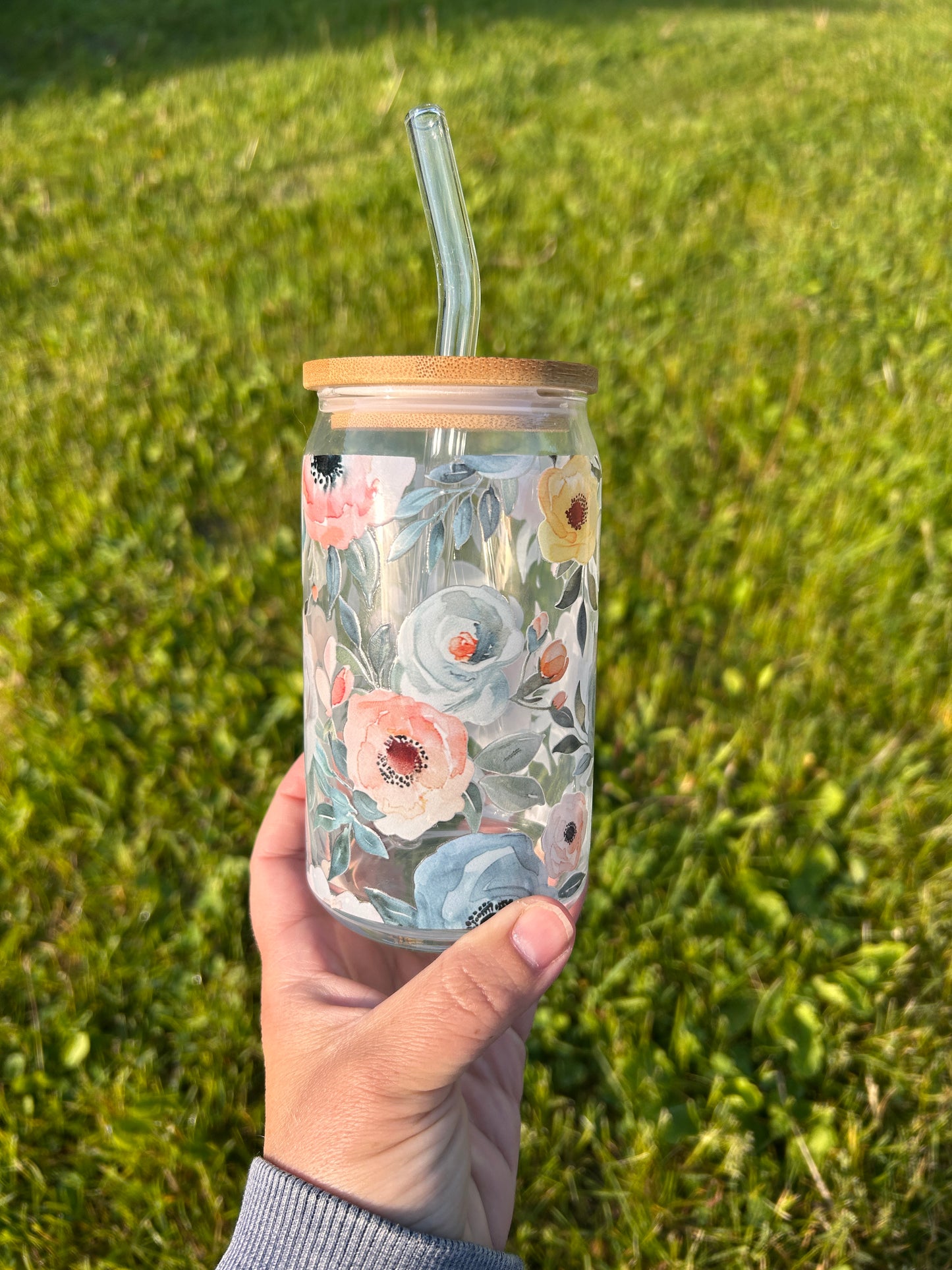 Field + Floral Glass Tumbler