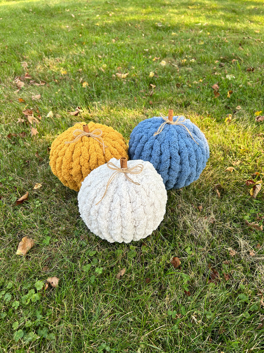 Hand Knit Pumpkins